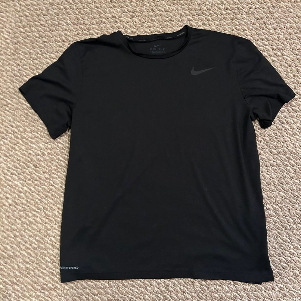 Nike-Pro Dri-Fit Shirt - Black Men's Large